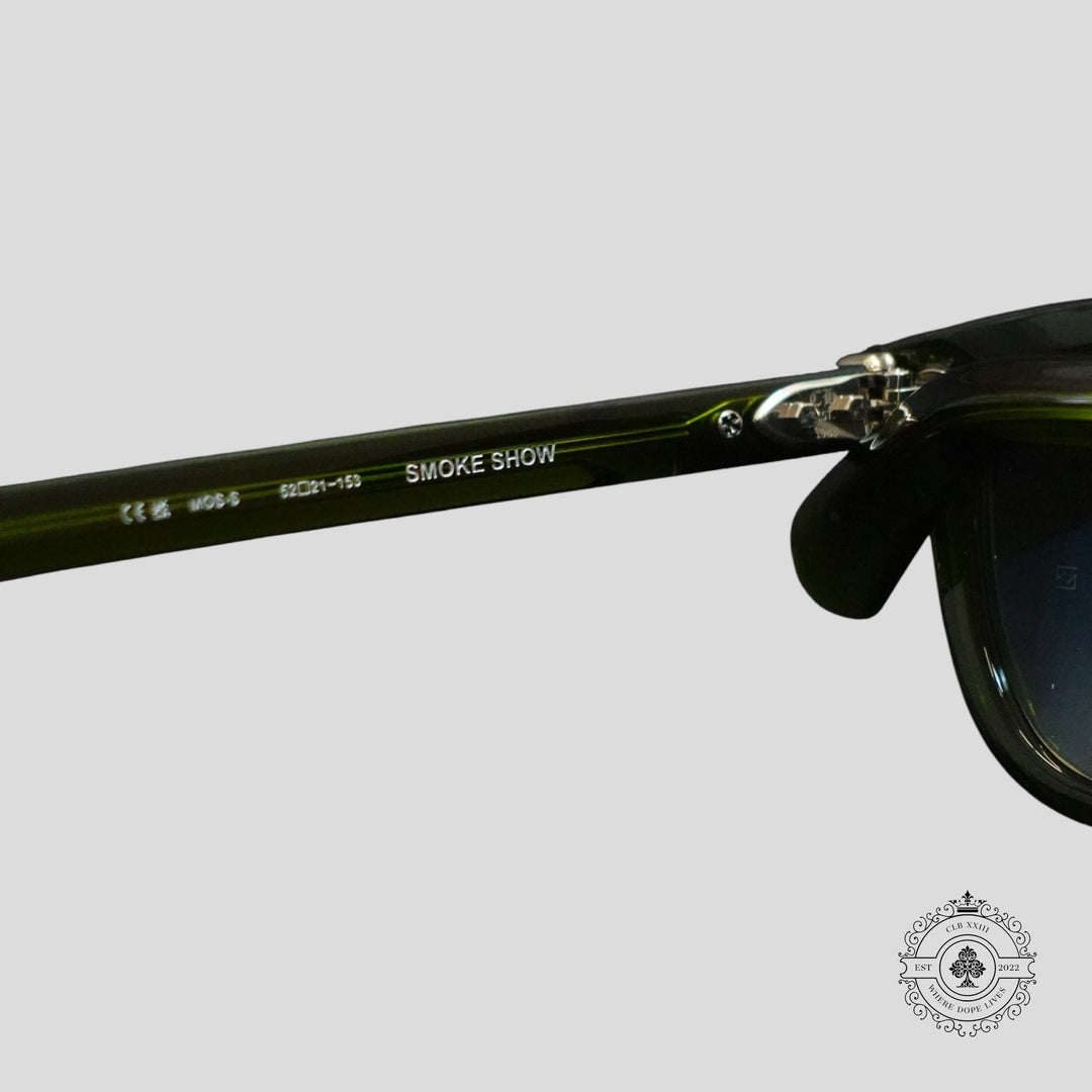 Chrome Hearts Smoke Show Sunglasses in Green/Silver