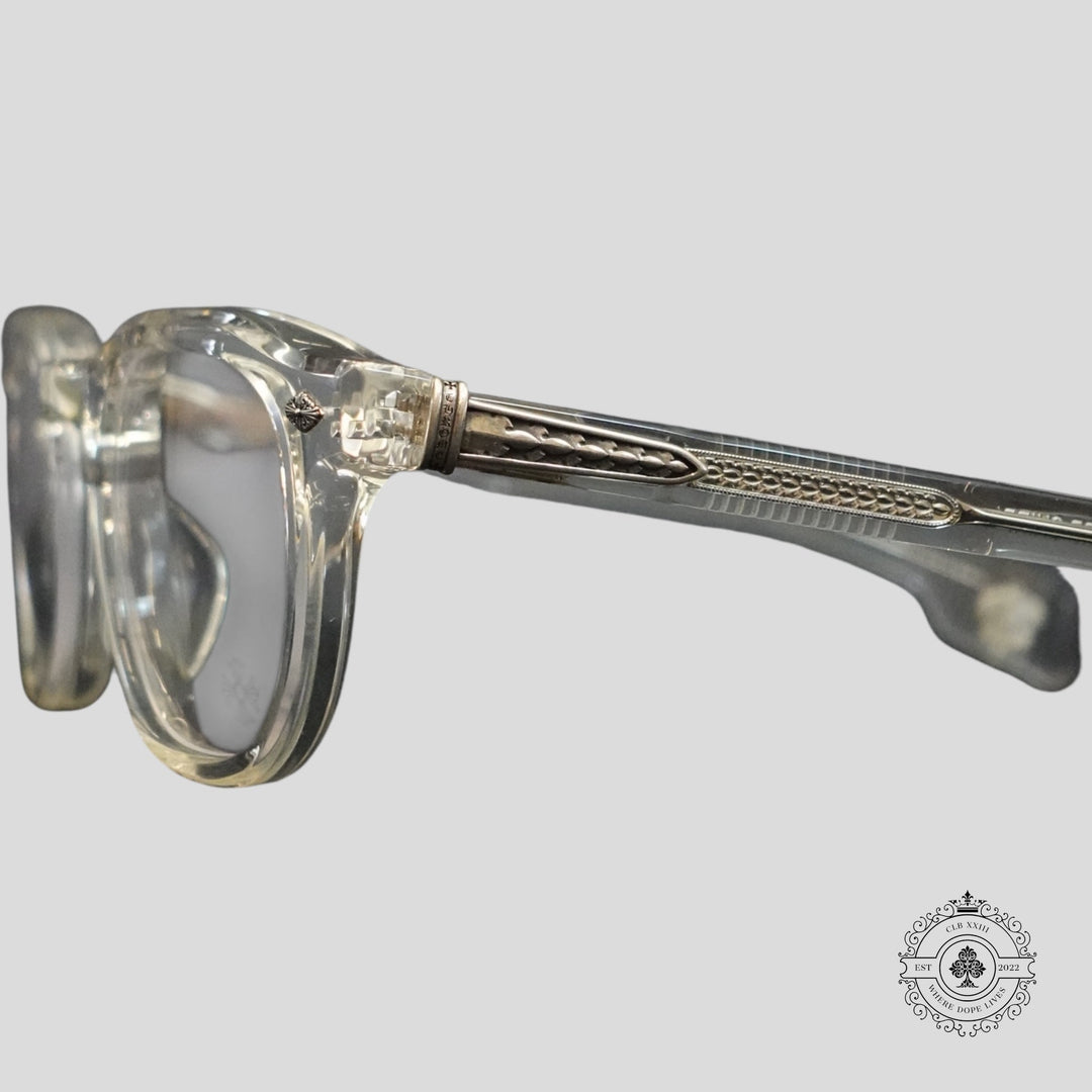Chrome Hearts Chirp Chirp Glasses in Clear/Silver