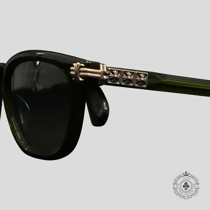 Chrome Hearts Smoke Show Sunglasses in Green/Silver
