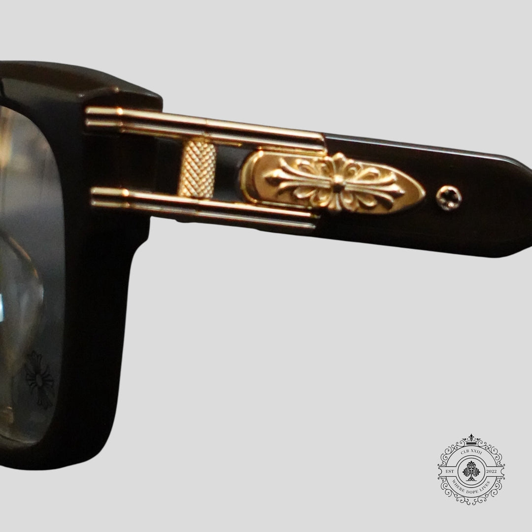 Chrome Hearts Bulge Glasses in Brown/Gold