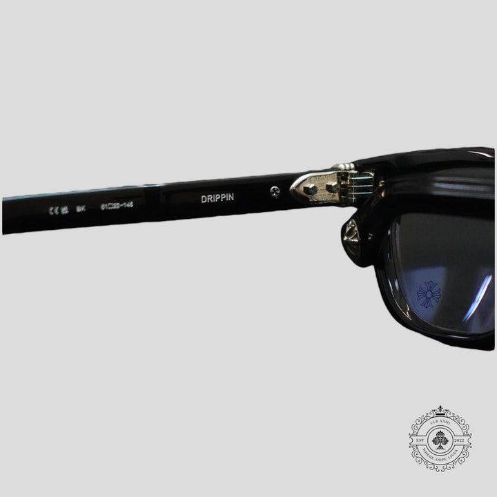 Chrome Hearts Drippin Glasses in Black/Silver