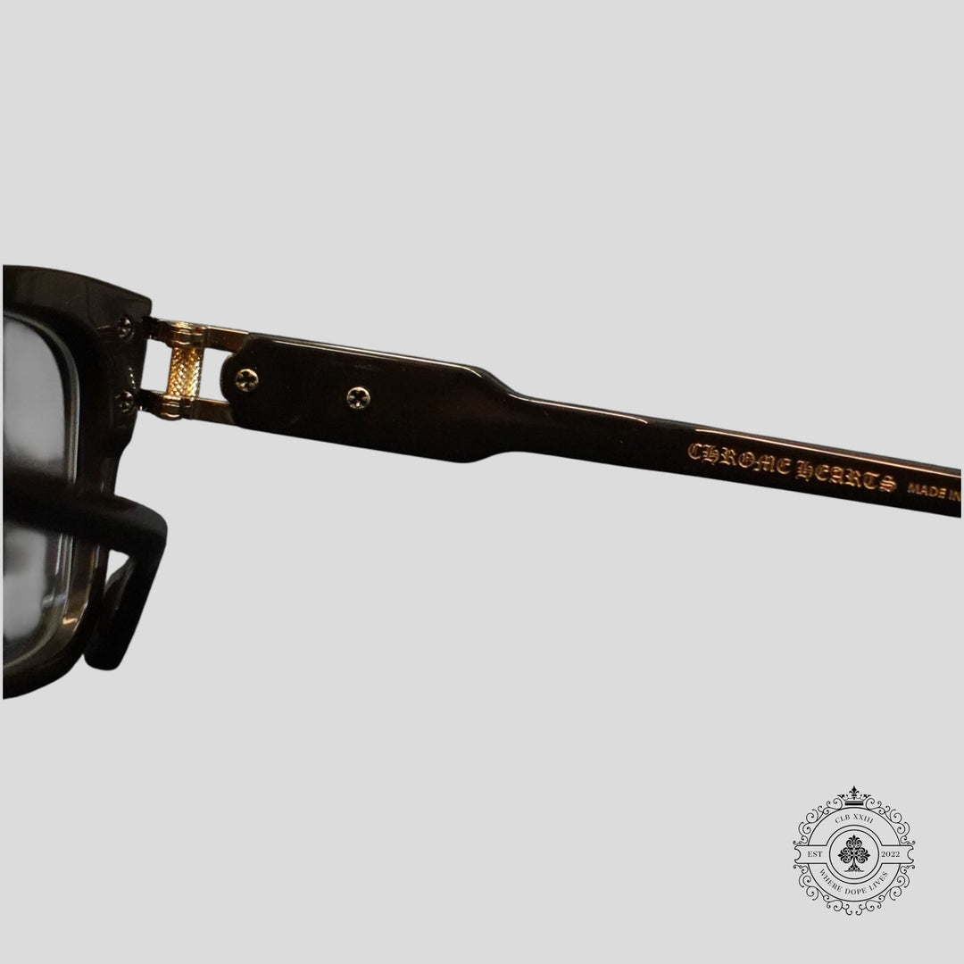 Chrome Hearts Bulge Glasses in Brown/Gold