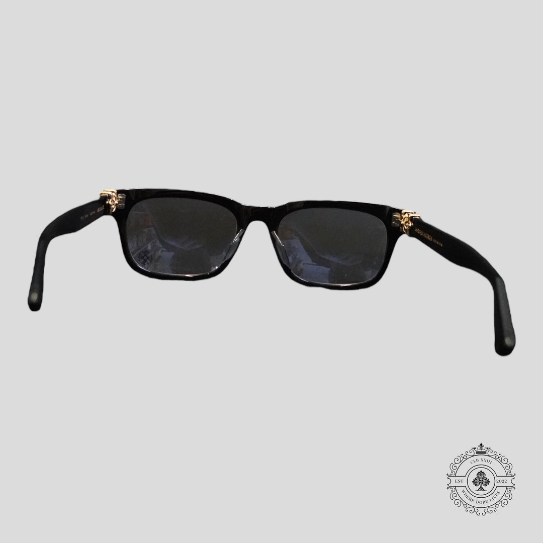 Chrome Hearts Vagilante Glasses in Black/Gold