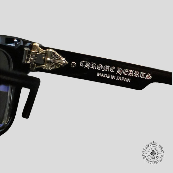 Chrome Hearts Box Officer Glasses in Black/Silver