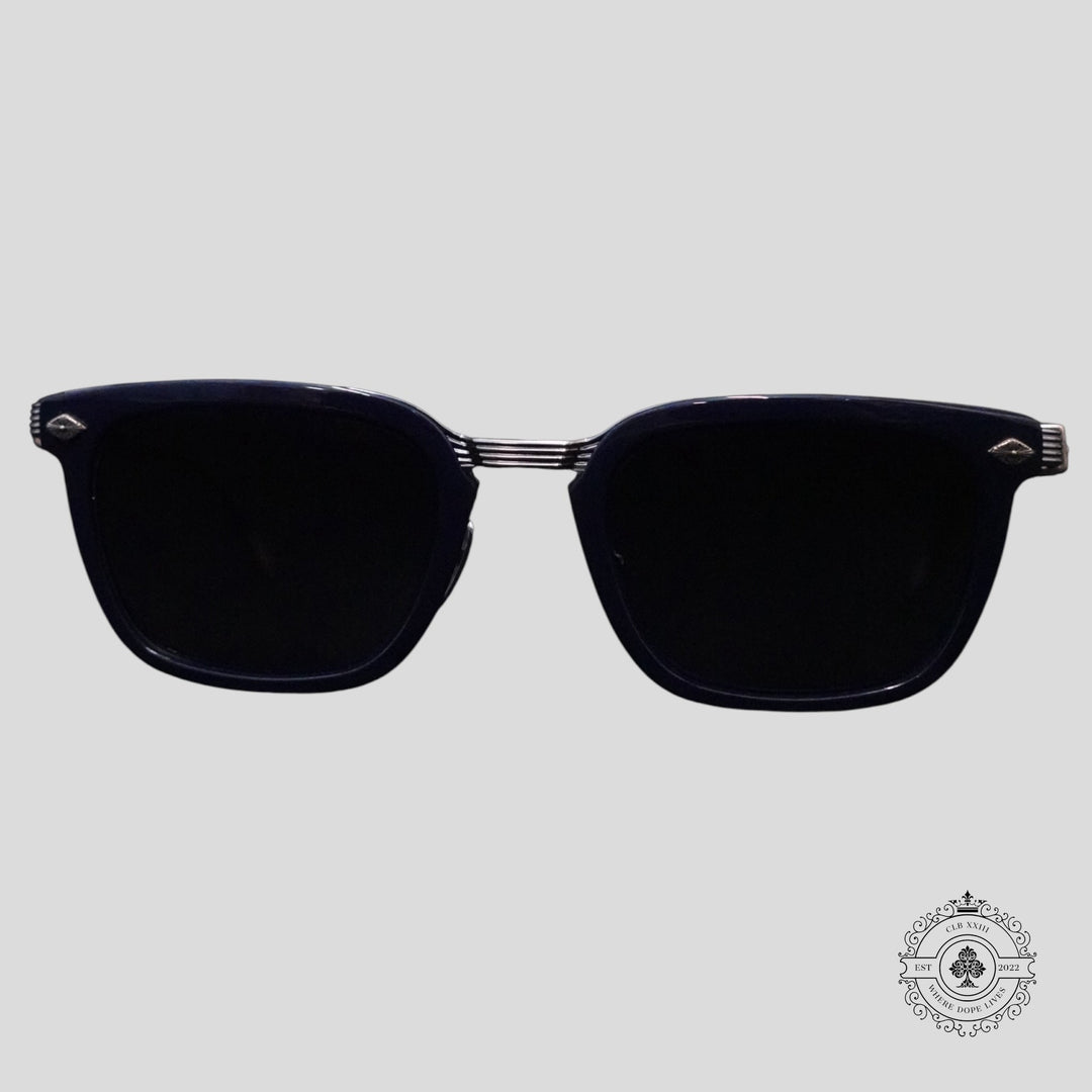 Chrome Hearts Overpoked Sunglasses in Silver/Blue