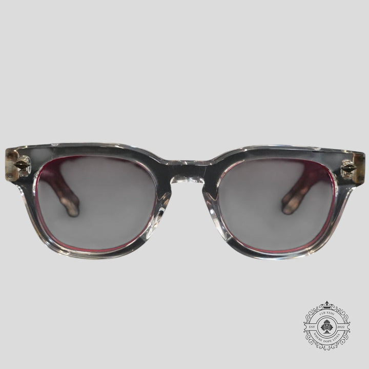 Chrome Hearts Jenna Tail Yea Glasses in Clear/Silver
