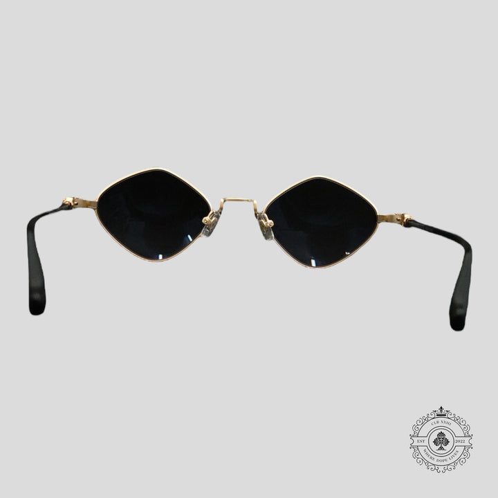 Chrome Hearts Diamond Dog Sunglasses in Black/Gold