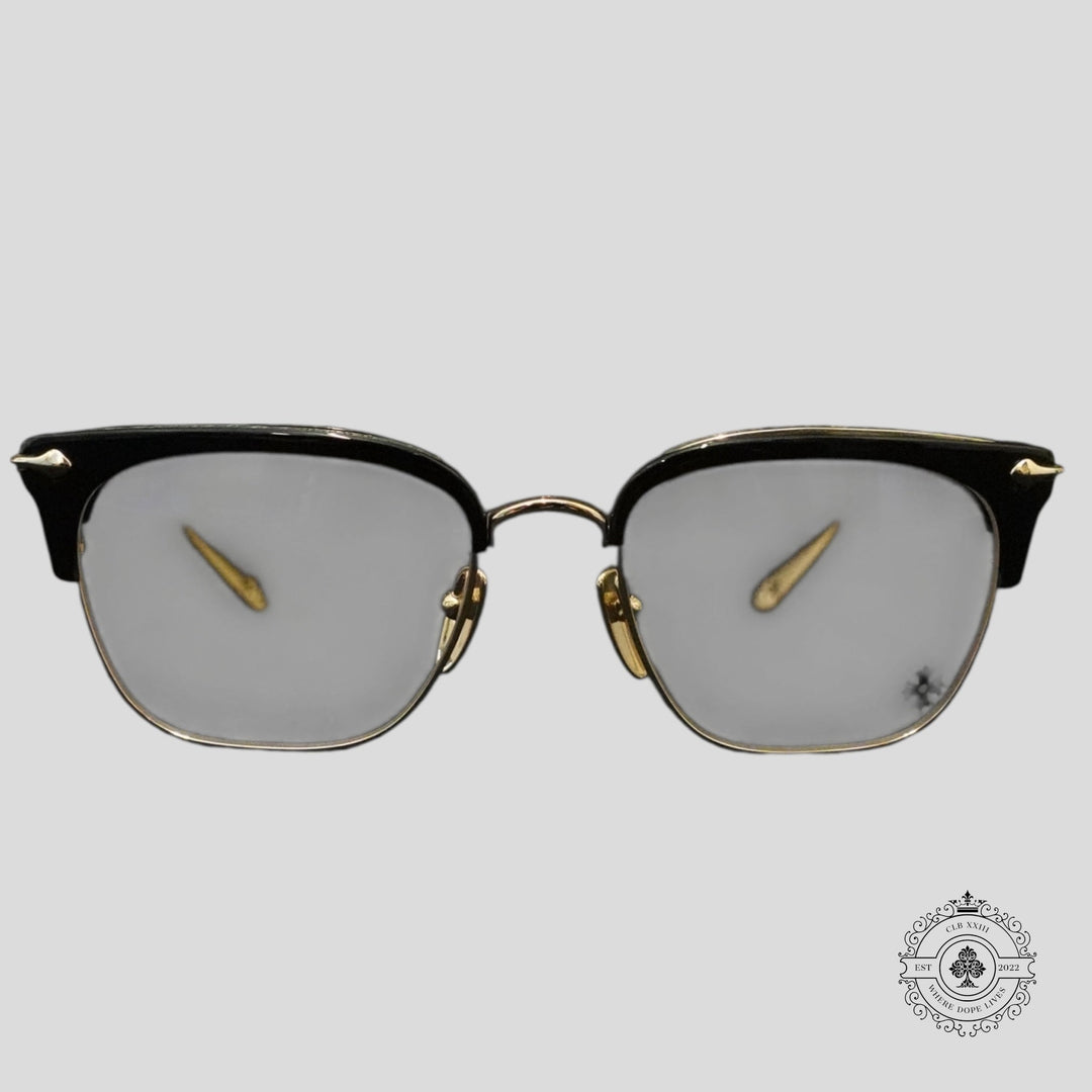Chrome Hearts Sluntradiction Glasses in Black/Gold
