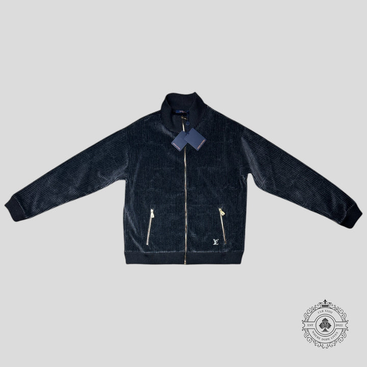 Louis Vuitton X Park Seo-Bo Velvet Tracktop in Dark Grey