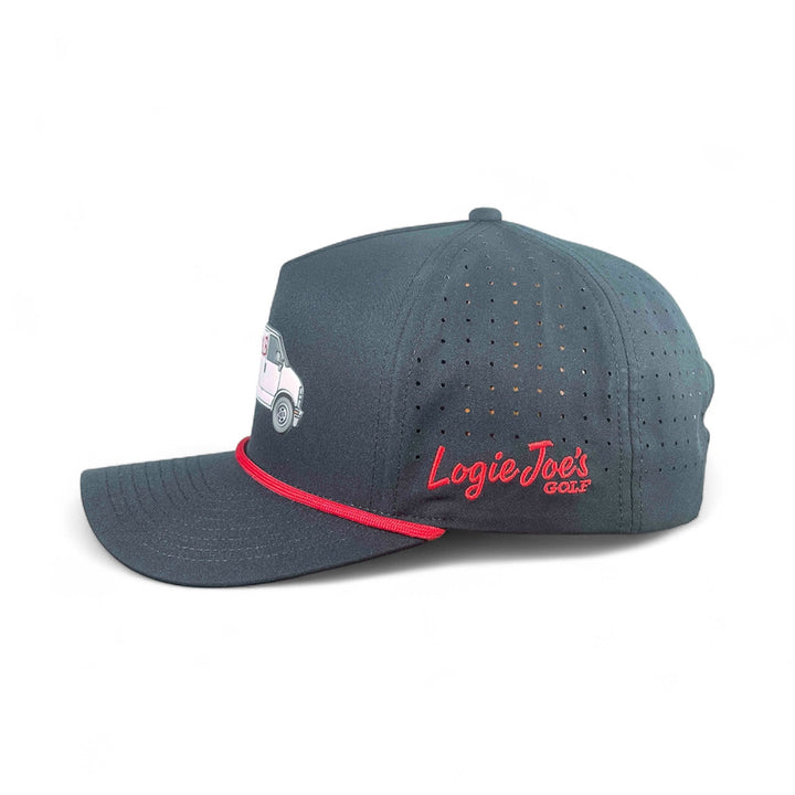 Free Golf Balls Van Golf Hat | Snapback Cap | Built-in Magnetic Ball Marker Holder + Marker Included | Free Golf Balls Van | Adjustable Black