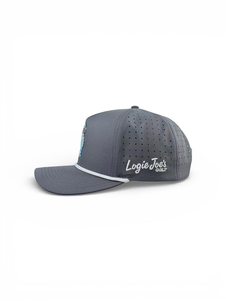 Astronaut Walker Golf Hat | Snapback Cap | Built-in Magnetic Ball Marker Holder + Marker Included | Adjustable Gray