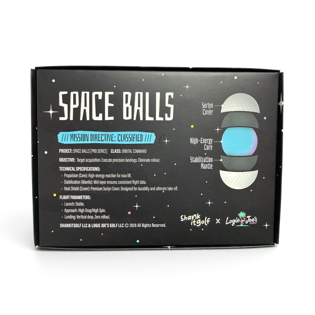 Space Balls Pro Series Golf Balls | 3-Piece Surlyn Golf Balls | 12-Pack
