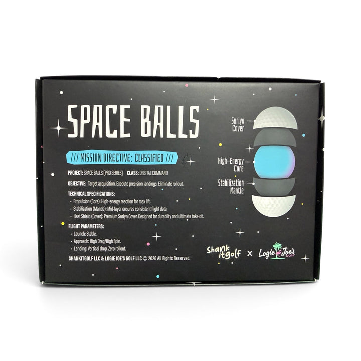Space Balls Pro Series Golf Balls | 3-Piece Surlyn Golf Balls | 12-Pack
