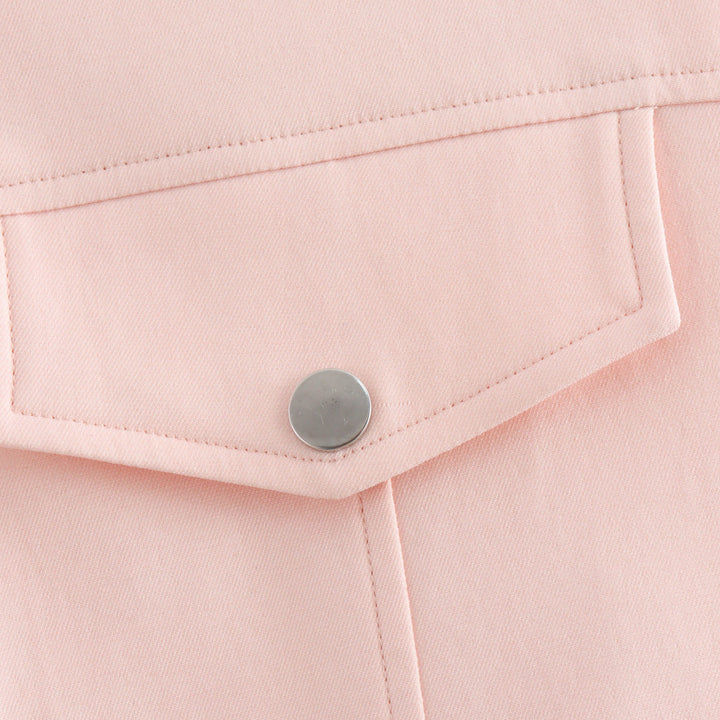 Pink Short Baseball-Style Jacket For Women, Williamsburg, BYMANYC New York.