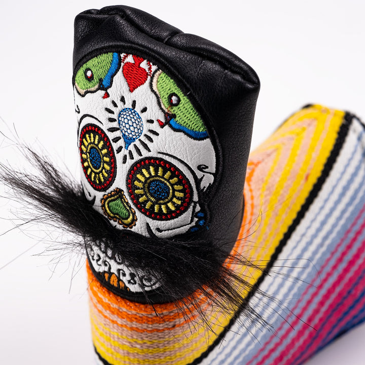 Mustache Sugar Skull - Blade Putter Cover Black