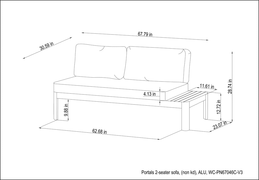 Portals Light 2-Seat Sofa