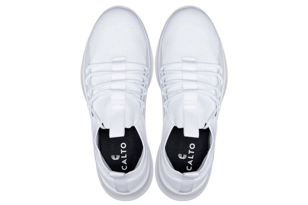 CALTO - Q131 - 2.4 Inches Taller (Off-White/White Sole) - Ultra Lightweight Sneakers