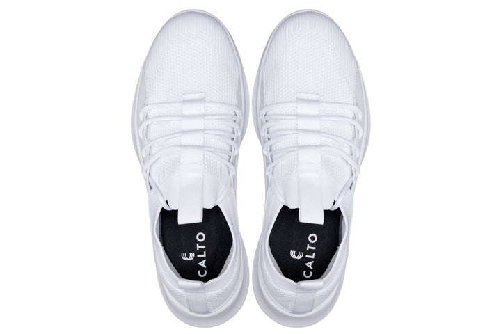 CALTO - Q131 - 2.4 Inches Taller (Off-White/White Sole) - Ultra Lightweight Sneakers