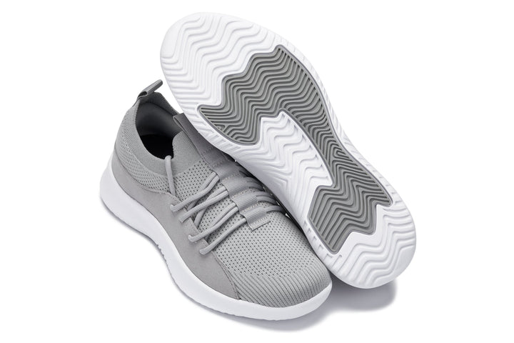 CALTO - Q134 - 2.4 Inches Taller (Light Gray/White Sole) - Ultra Lightweight Sneakers