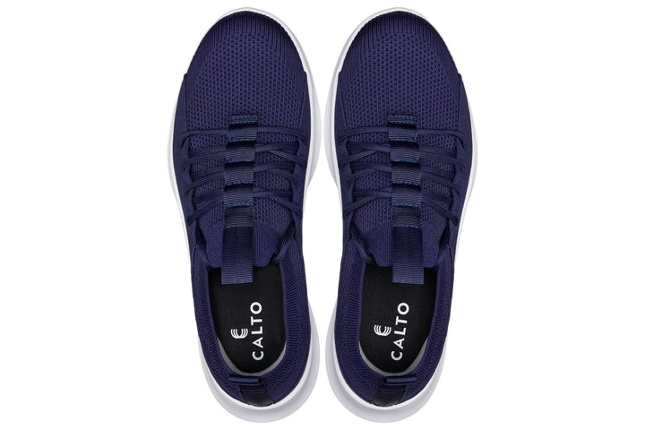 CALTO - Q135 - 2.4 Inches Taller (Navy/White Sole) - Ultra Lightweight Sneakers