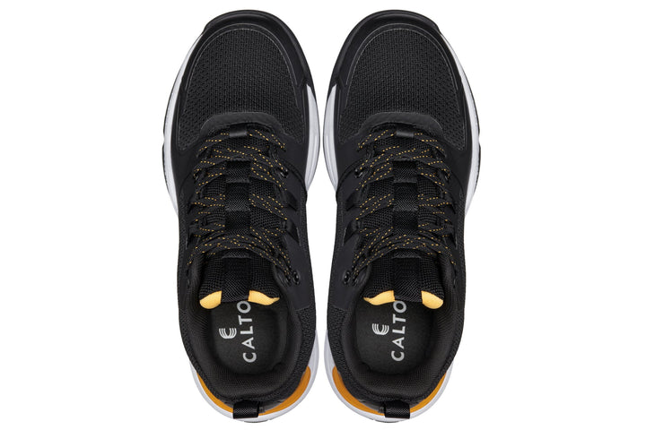 CALTO - Q391 - 3 Inches Taller (Black/Orange) - Basketball High-Top Sneakers