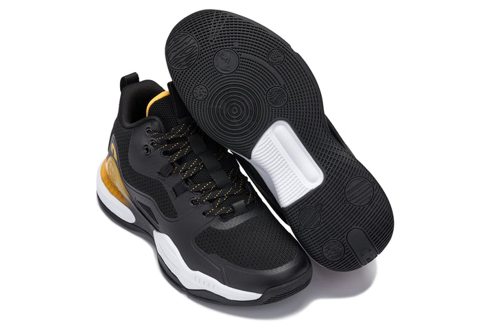 CALTO - Q391 - 3 Inches Taller (Black/Orange) - Basketball High-Top Sneakers
