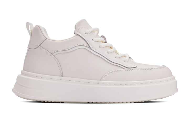 CALTO - Q431 - 2.6 Inches Taller Lightweight (Cream/White Sole) - Chunky Sole Sneakers