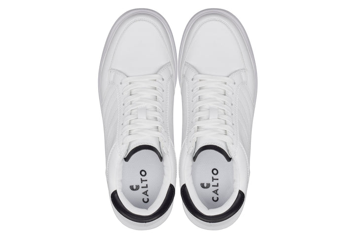 CALTO - Q511 - 2.6 Inches Taller Lightweight (White/White Sole) - Chunky Sole Sneakers