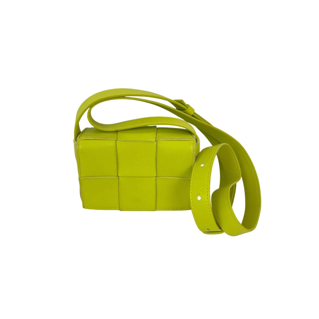 Bottega Veneta Mini Cassette lime green lambskin crossbody bag – STORE 7994