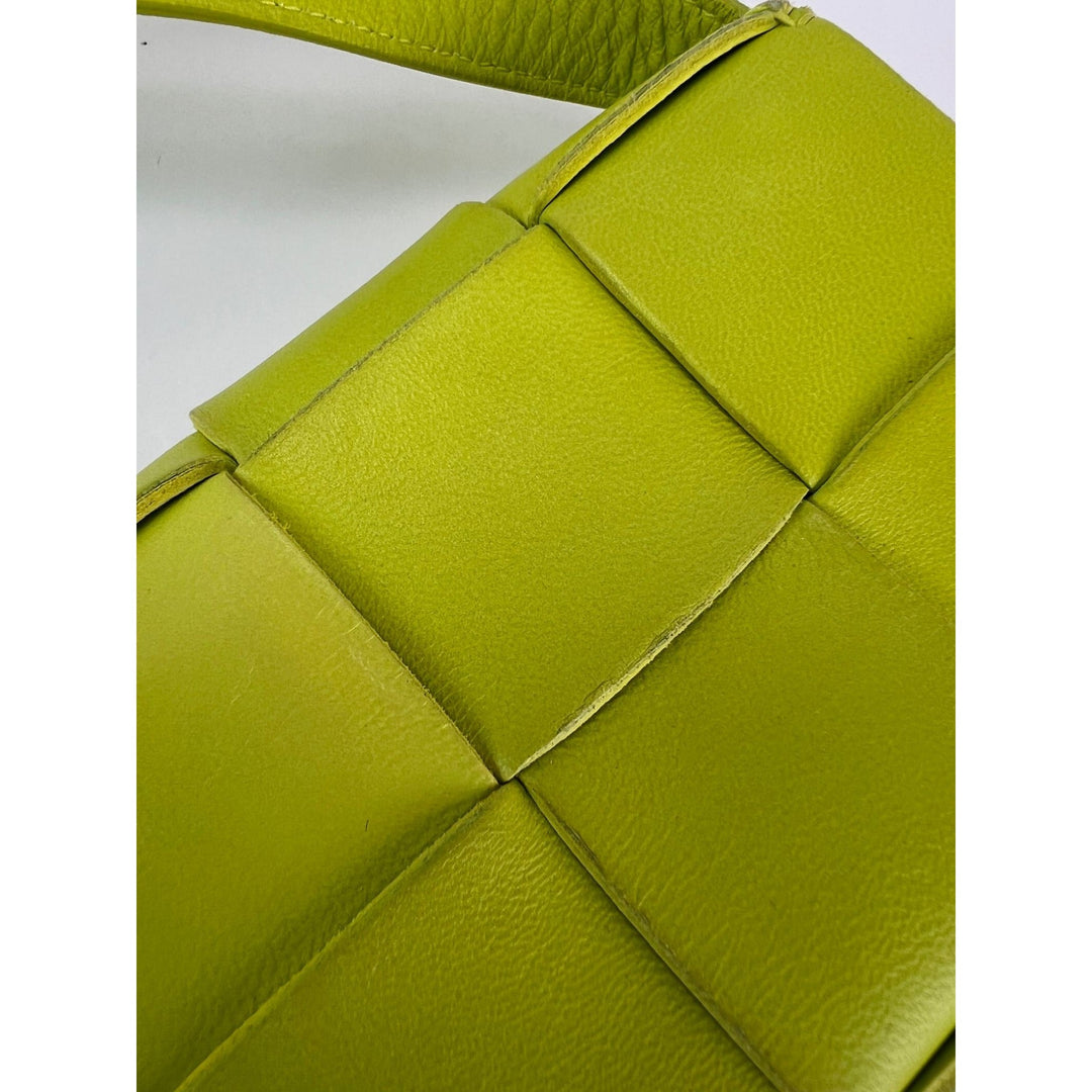 Bottega Veneta Mini Cassette lime green lambskin crossbody bag – STORE 7994