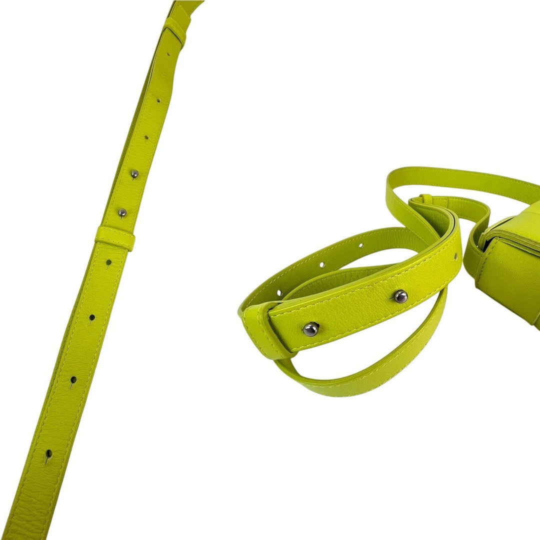 Bottega Veneta Mini Cassette lime green lambskin crossbody bag – STORE 7994