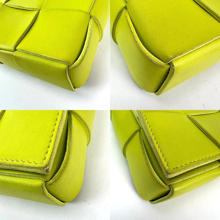 Bottega Veneta Mini Cassette lime green lambskin crossbody bag – STORE 7994