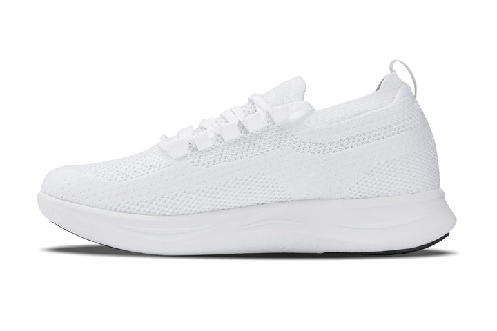 CALTO - QA061 - 2.4 Inches Taller (White/White Sole) - Lightweight Knitted Sneakers