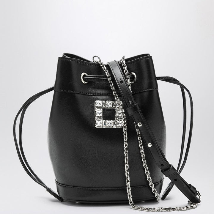 Roger Vivier Black Leather Bucket Bag Très Vivier Women