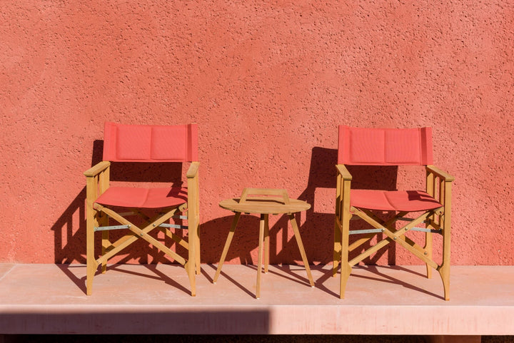 Zircon Teak Director Chair ‚Äì Red - 1 Piece