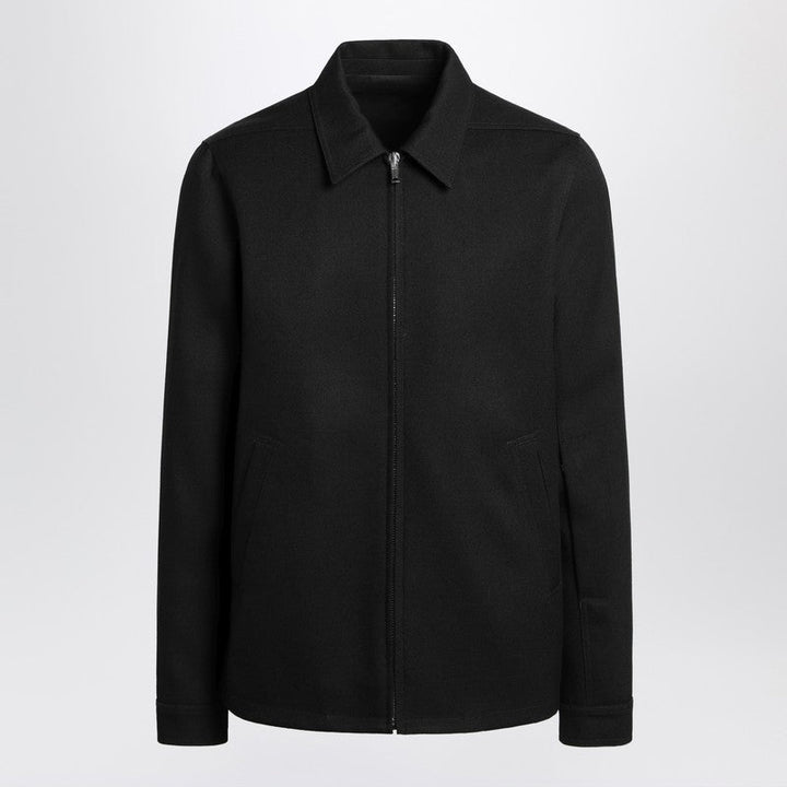Rick Owens Black Shirt Jacket With Zip Men