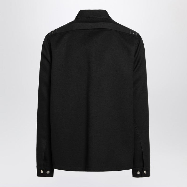 Rick Owens Black Shirt Jacket With Zip Men