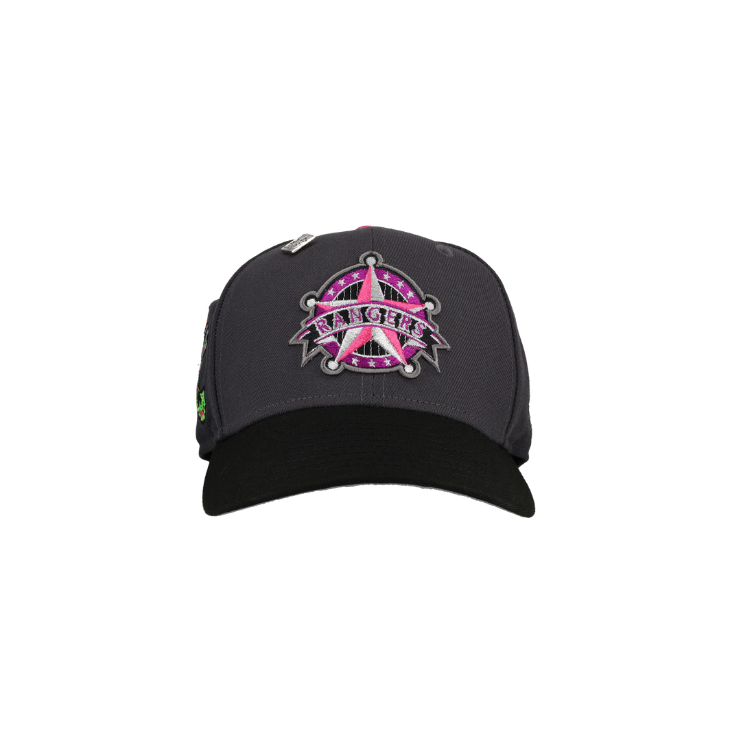 Texas Rangers American National Graphite/Black/Neon Metallic 59Fifty Fitted Hat