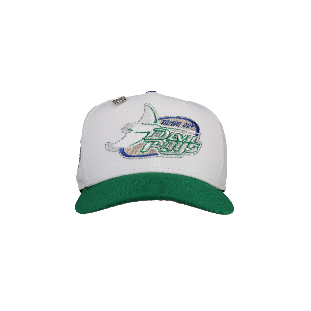 Tampa Bay Rays 1998 Inaugural Metallic White Dome 59Fifty Fitted Hat
