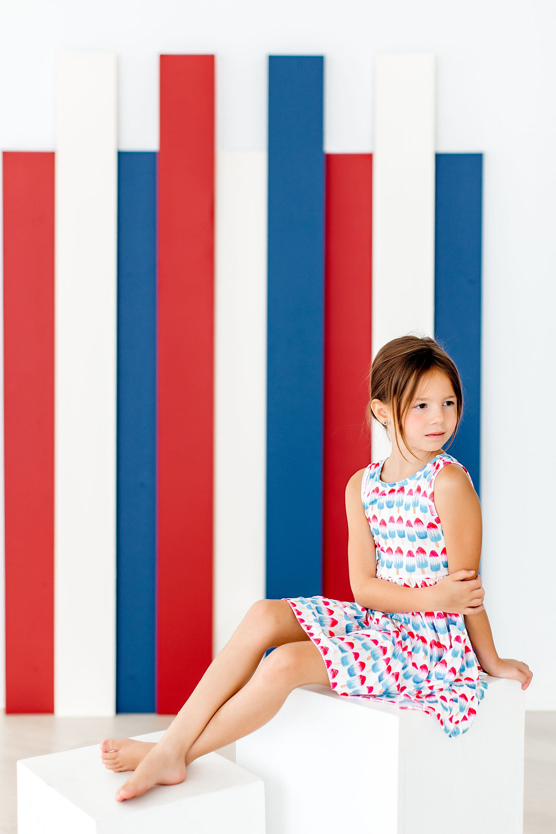 Red, White &amp; Cute Tank Twirl Dress
