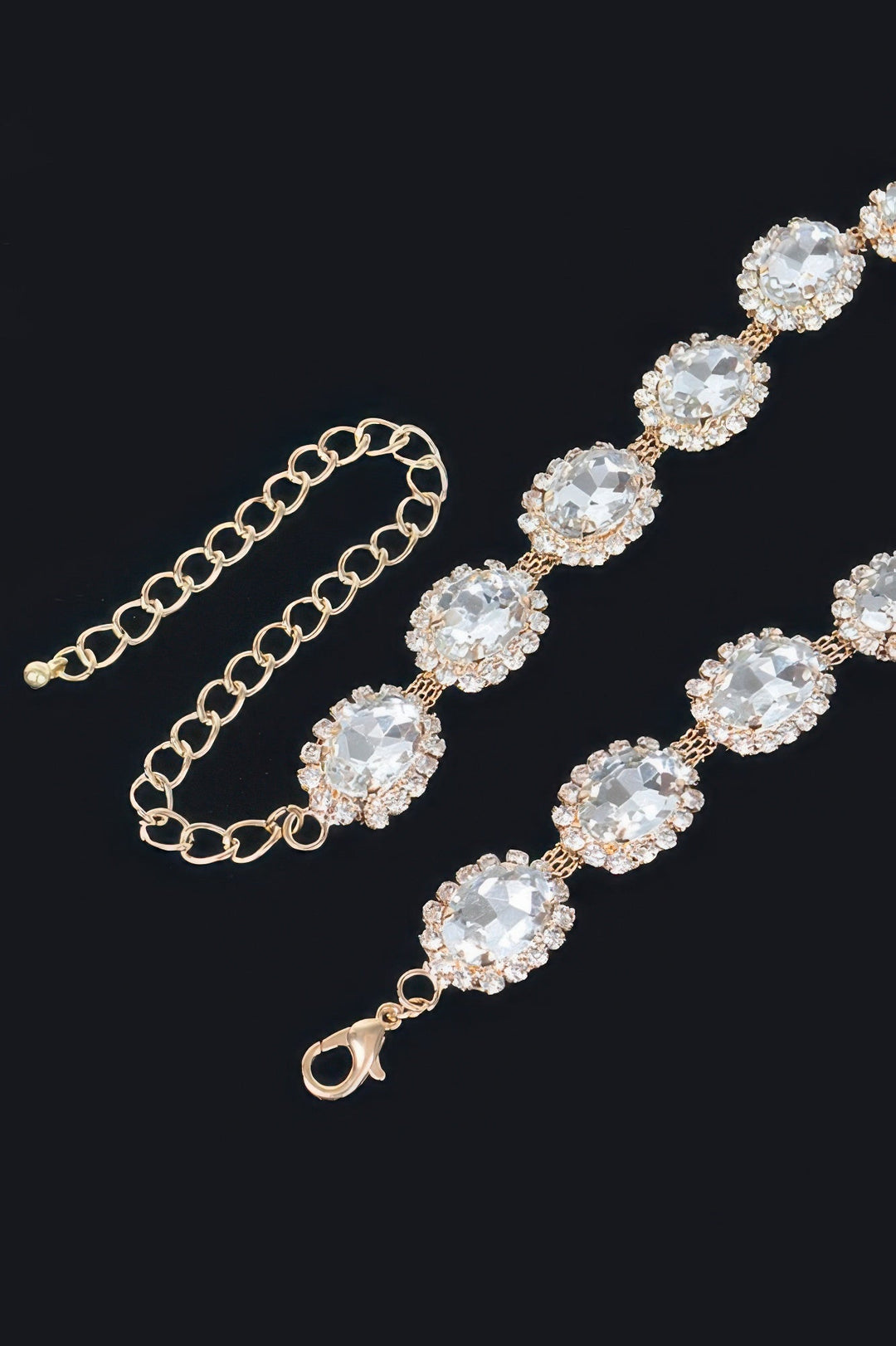 Rhinestone Oval Shape Necklace | Elegant BYMANYC ® New York Style