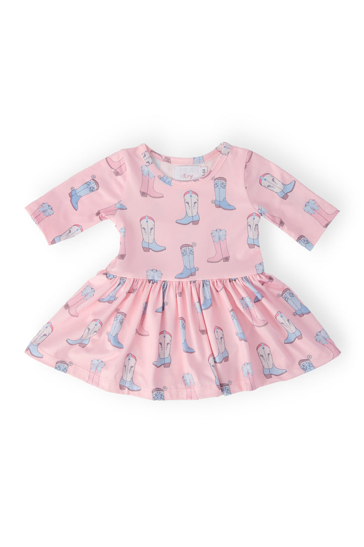 Ribbons &amp; Rodeos 3/4 Sleeve Twirl Bodysuit
