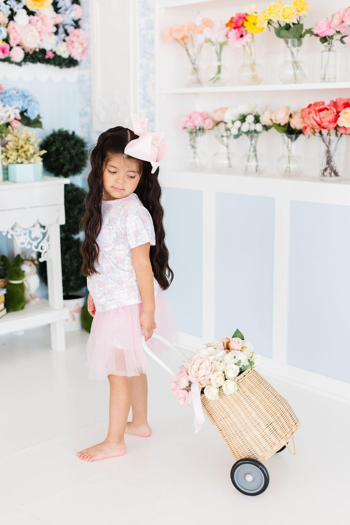 Ribbons &amp; Roses Ruffle Pocket Tee