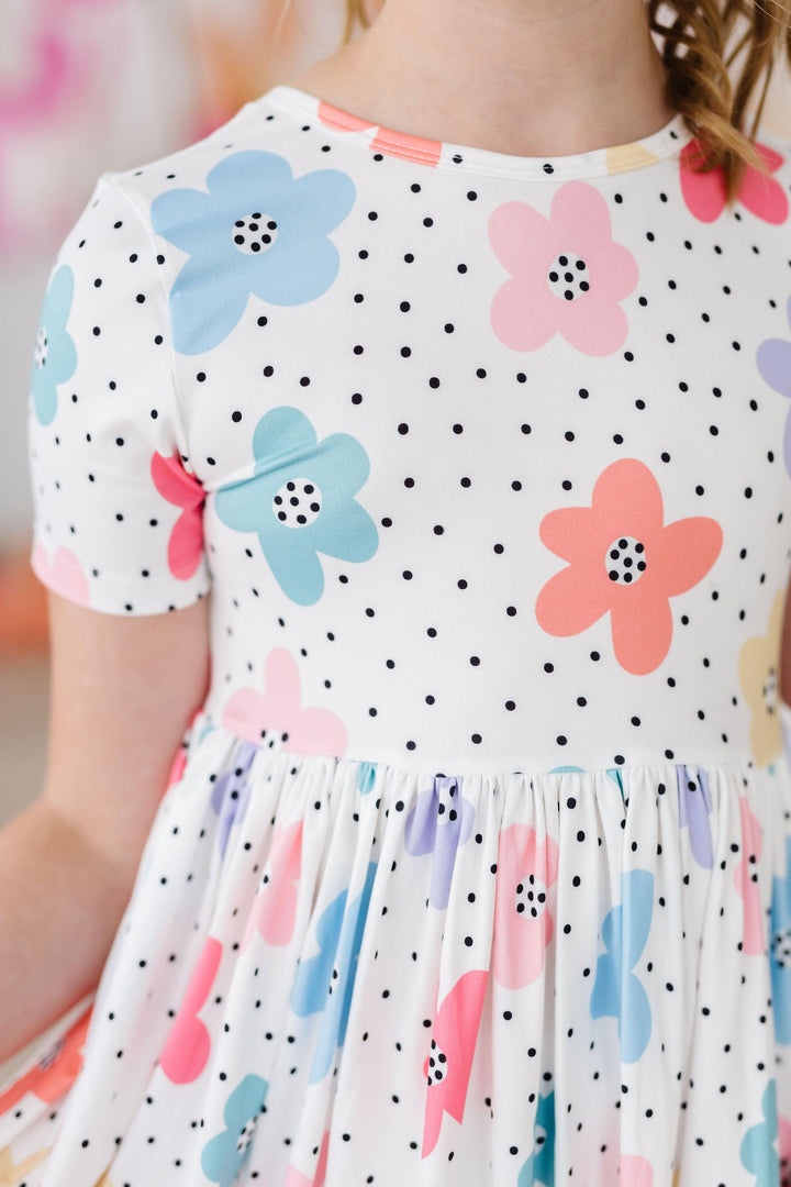 Dots &amp; Daisies S/S Pocket Twirl Dress