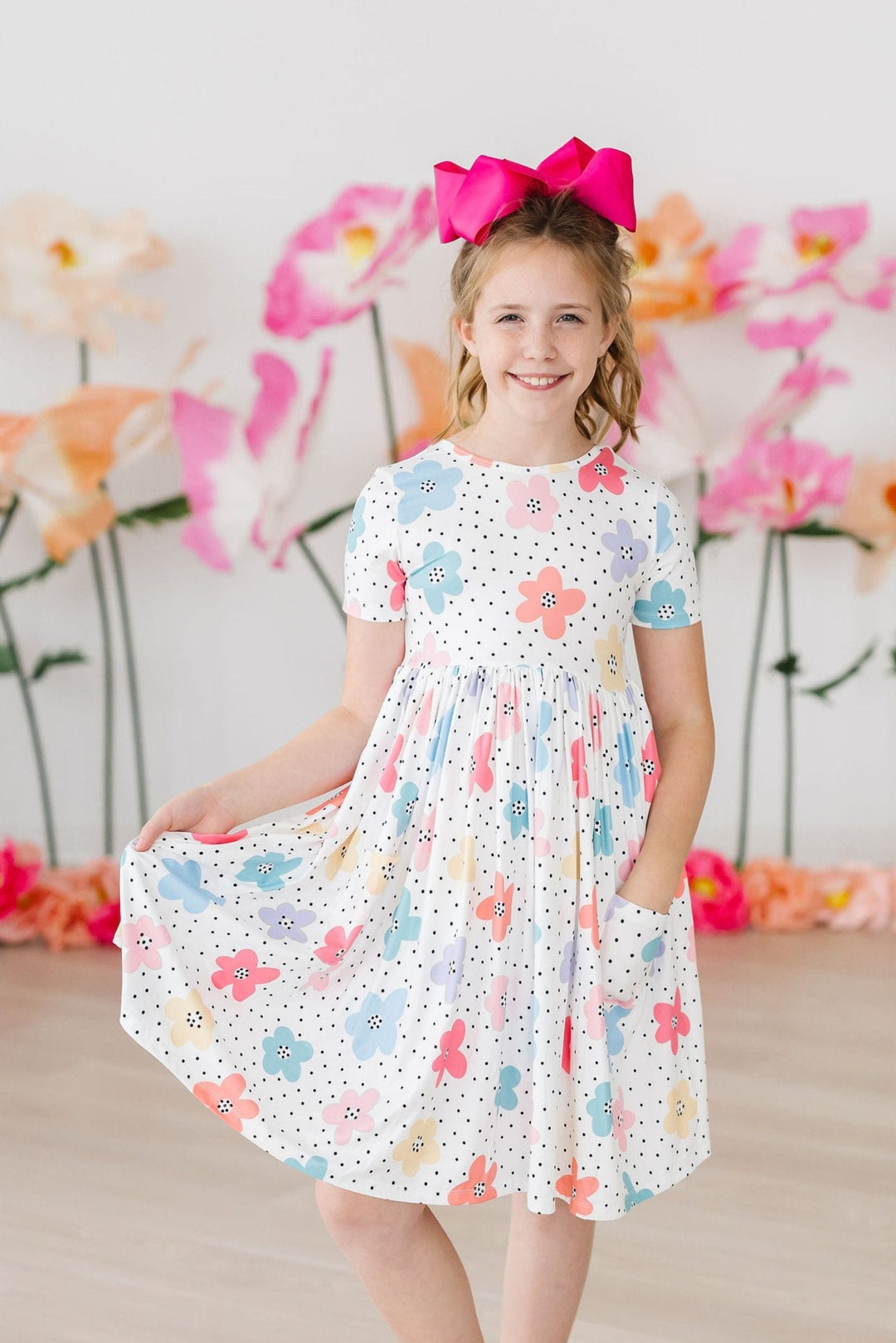 Dots &amp; Daisies S/S Pocket Twirl Dress