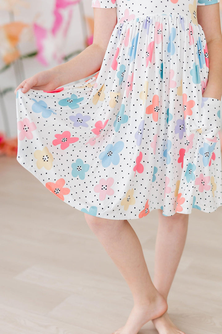 Dots &amp; Daisies S/S Pocket Twirl Dress