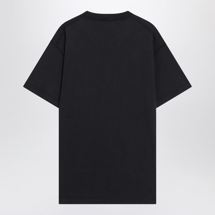 Stone Island Navy Blue Cotton T-Shirt With Logo Patch Men