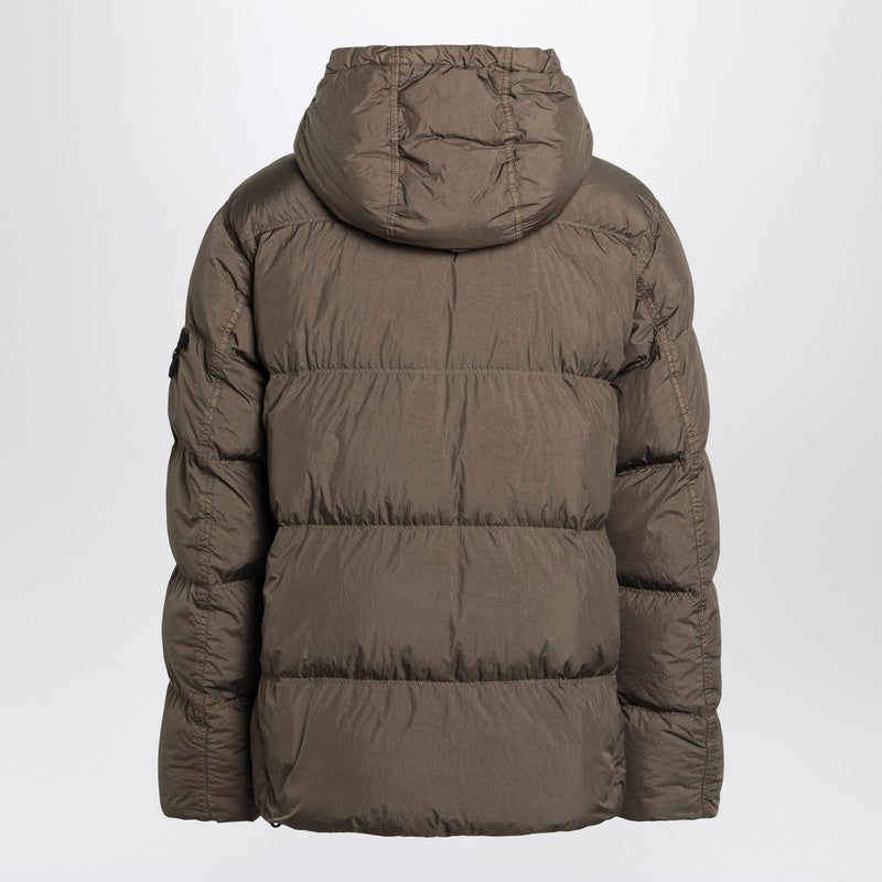 Stone Island Military Green Nylon Puffer Men