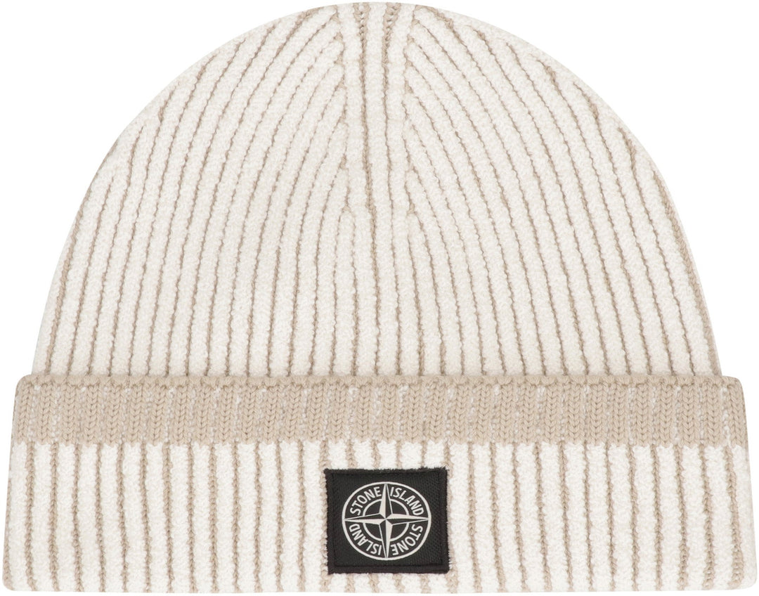 STONE ISLAND Ribbed Knit Hat - Men&