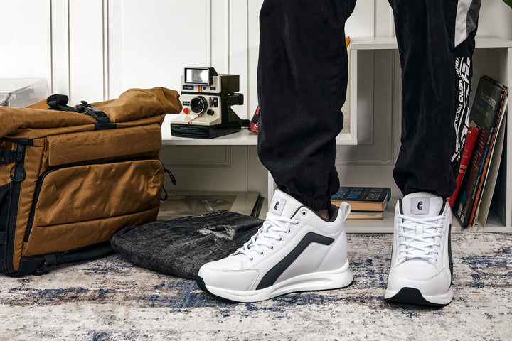 CALTO - S23305 - 3.2 Inches Taller (White) - Sneakers